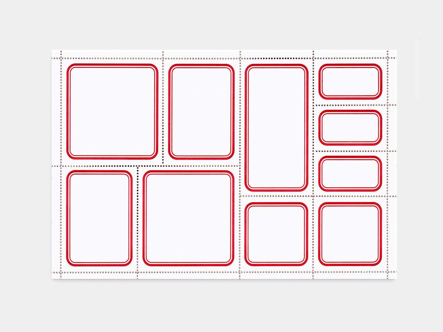Perforated Gummed Label Sheet
