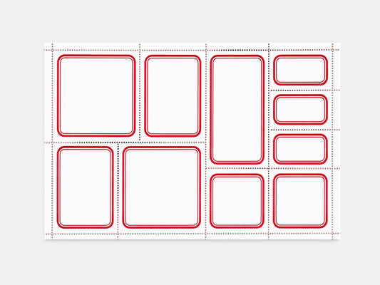Perforated Gummed Label Sheet