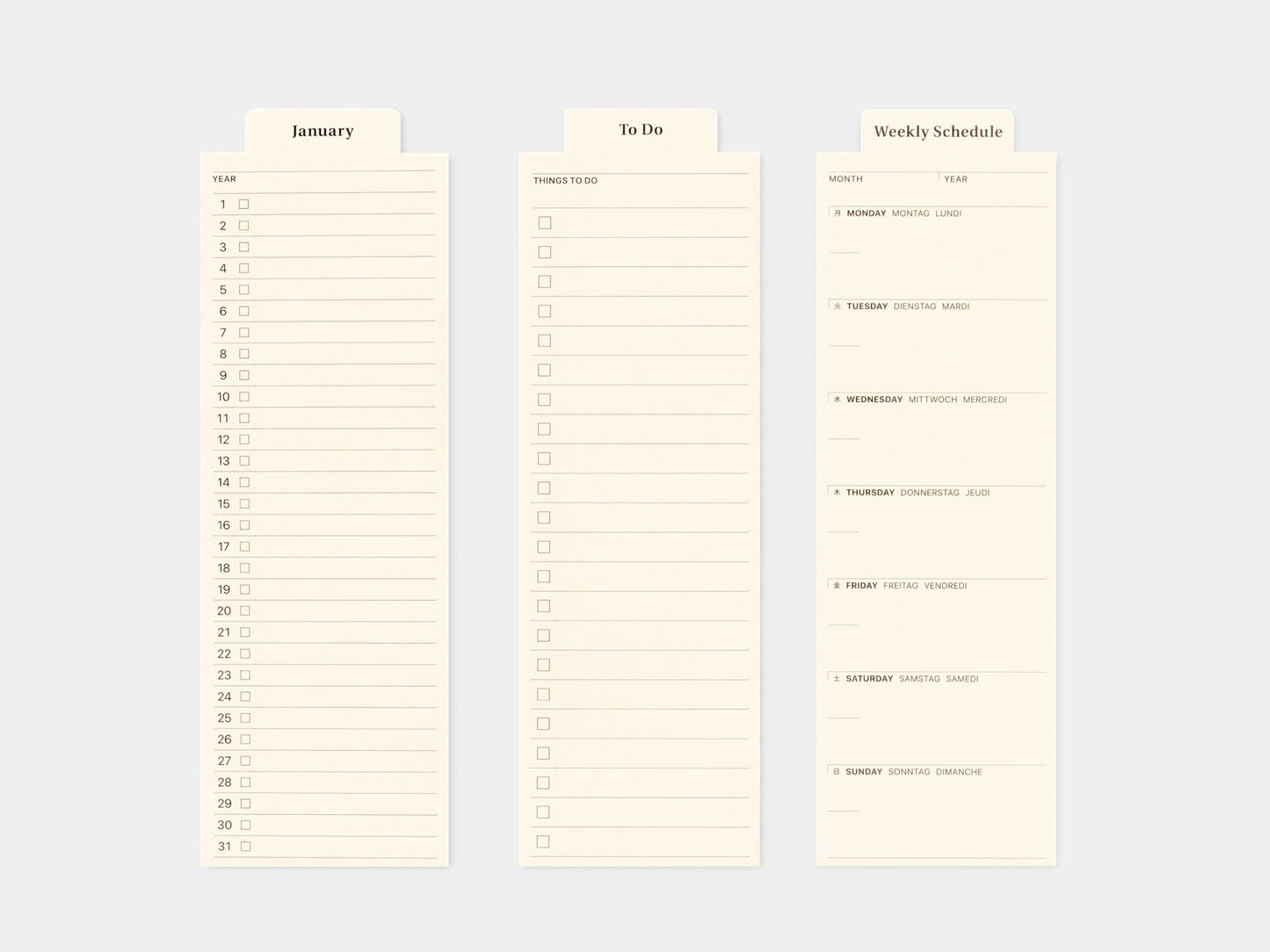 Planner Bookmarks