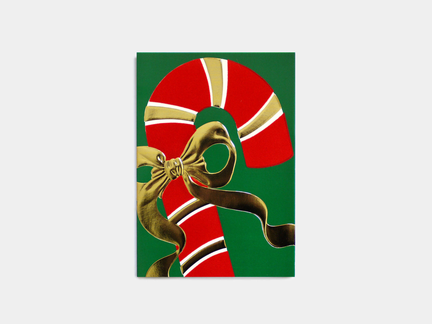 Flocked Candy Cane Card (1990s)