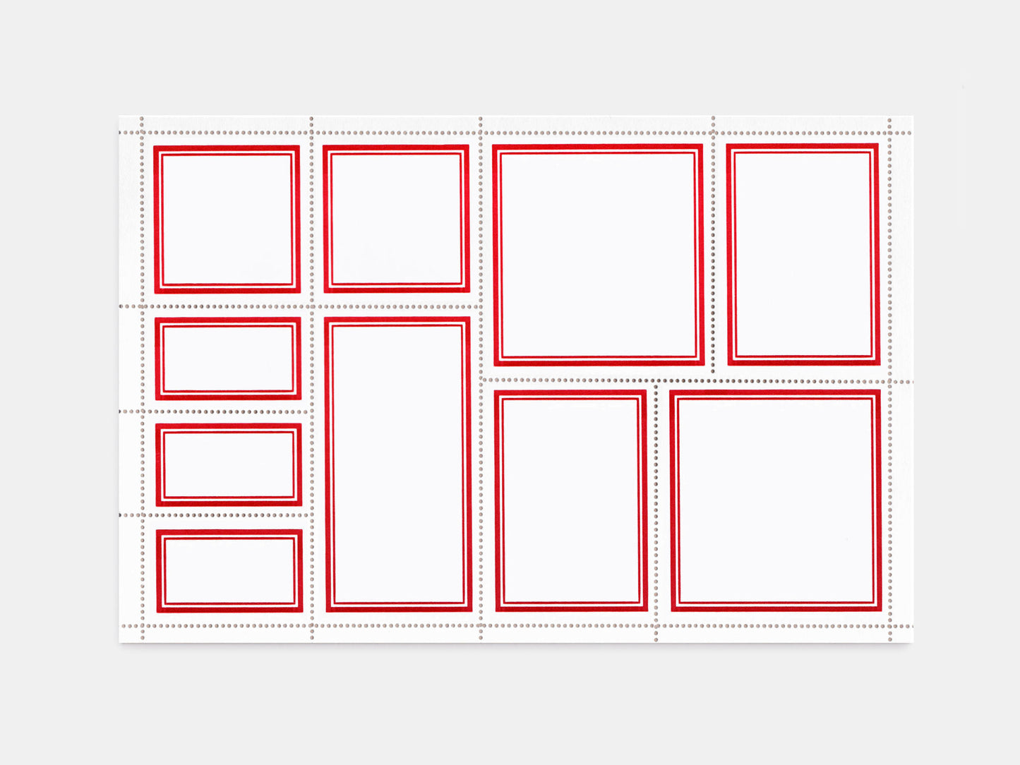Perforated Gummed Label Sheet