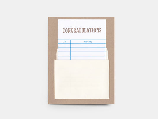 Library Congratulations Card