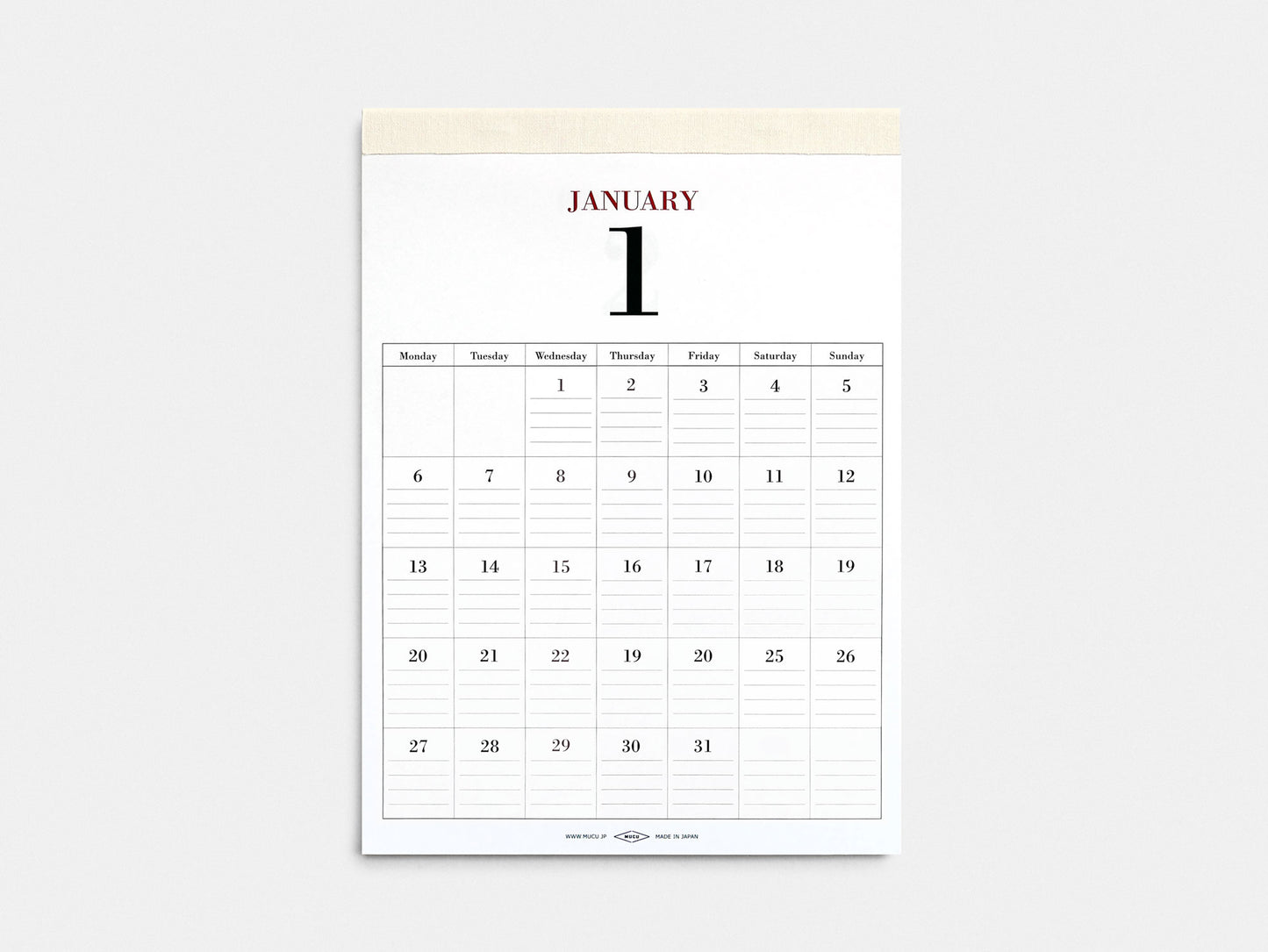 2026 Calendar