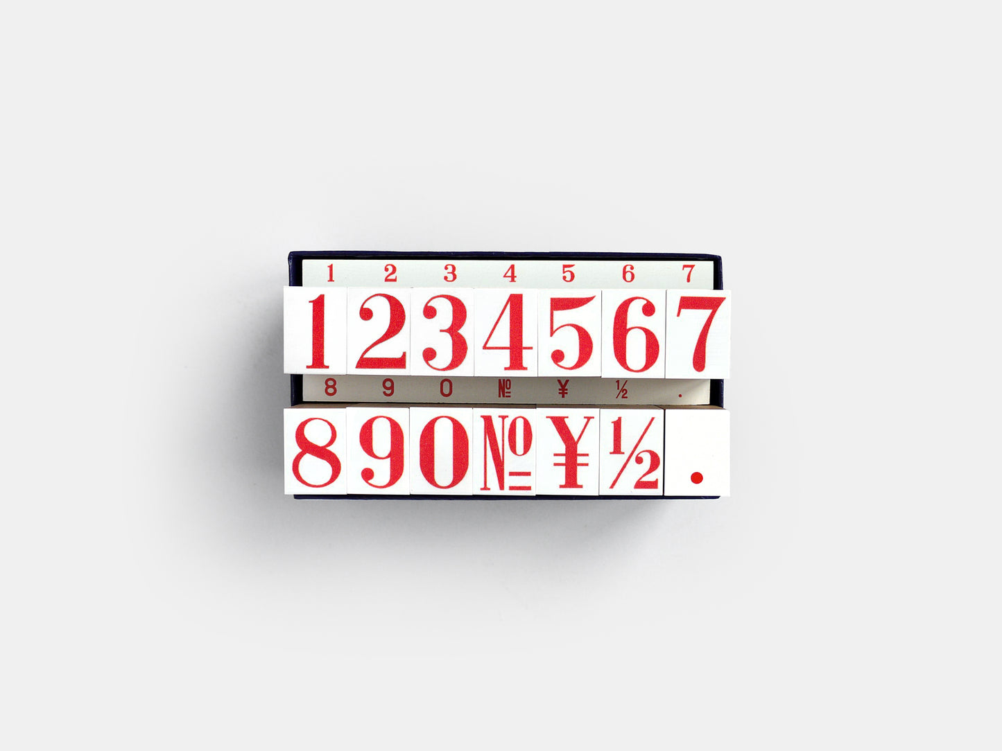Number Rubber Stamps (Serif)