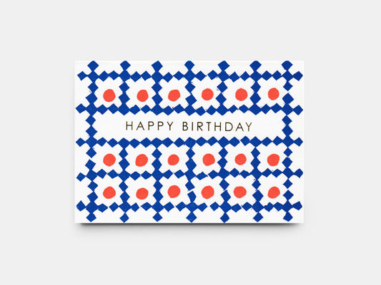 Spots & Diamonds Birthday Card