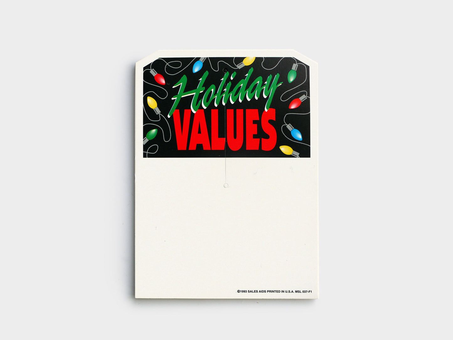 Holiday Values Tag (1993)