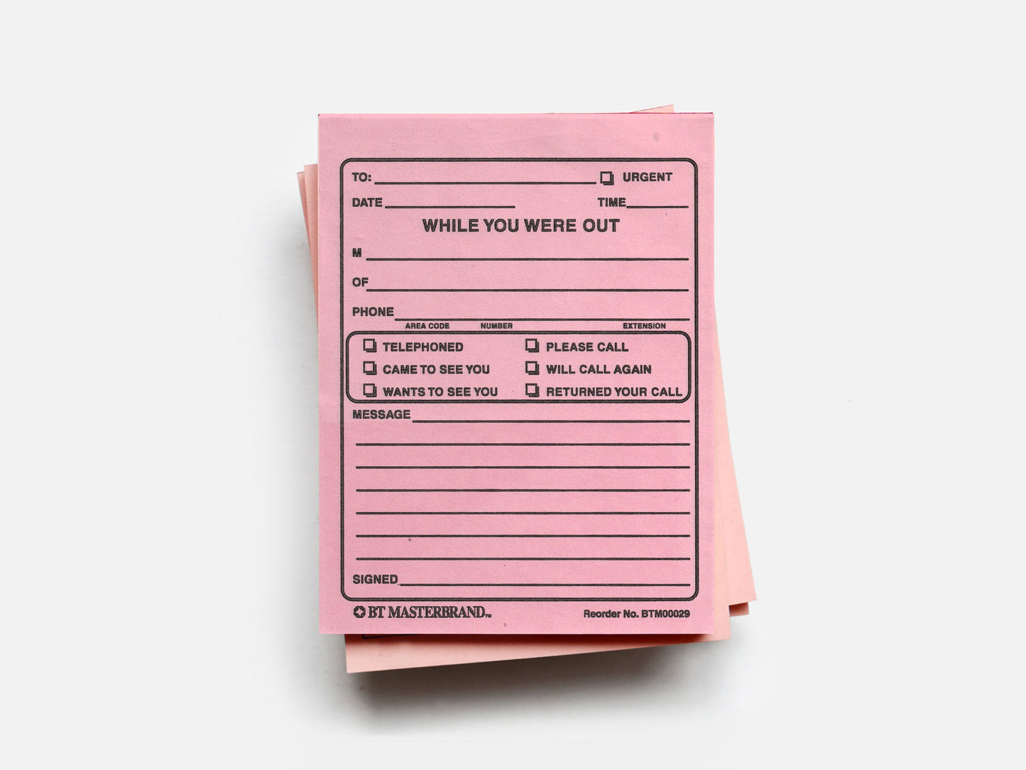 While You Were Out Notes(1980s)