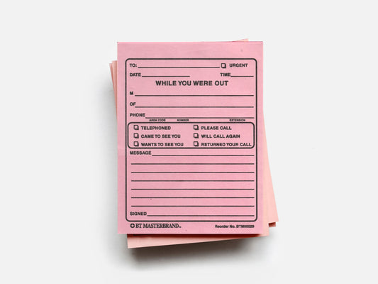 While You Were Out Notes(1980s)