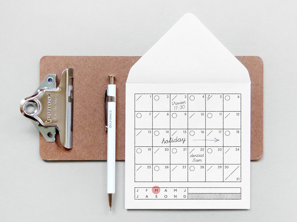 Calendar Rubber Stamp