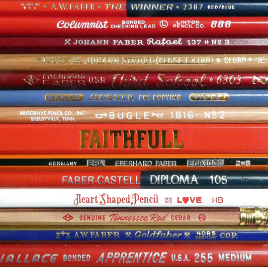 Typography on Pencils, 1-5.