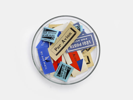 Old Airmail Labels (x6)