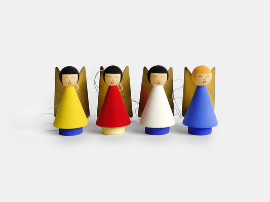 Geometric Wood Angel (1960s)