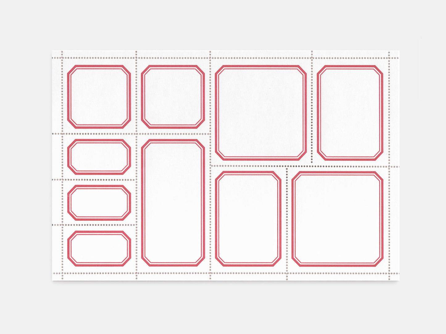 Perforated Gummed Label Sheet