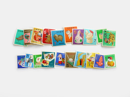New Year Stamps Japan (1960s/70s)