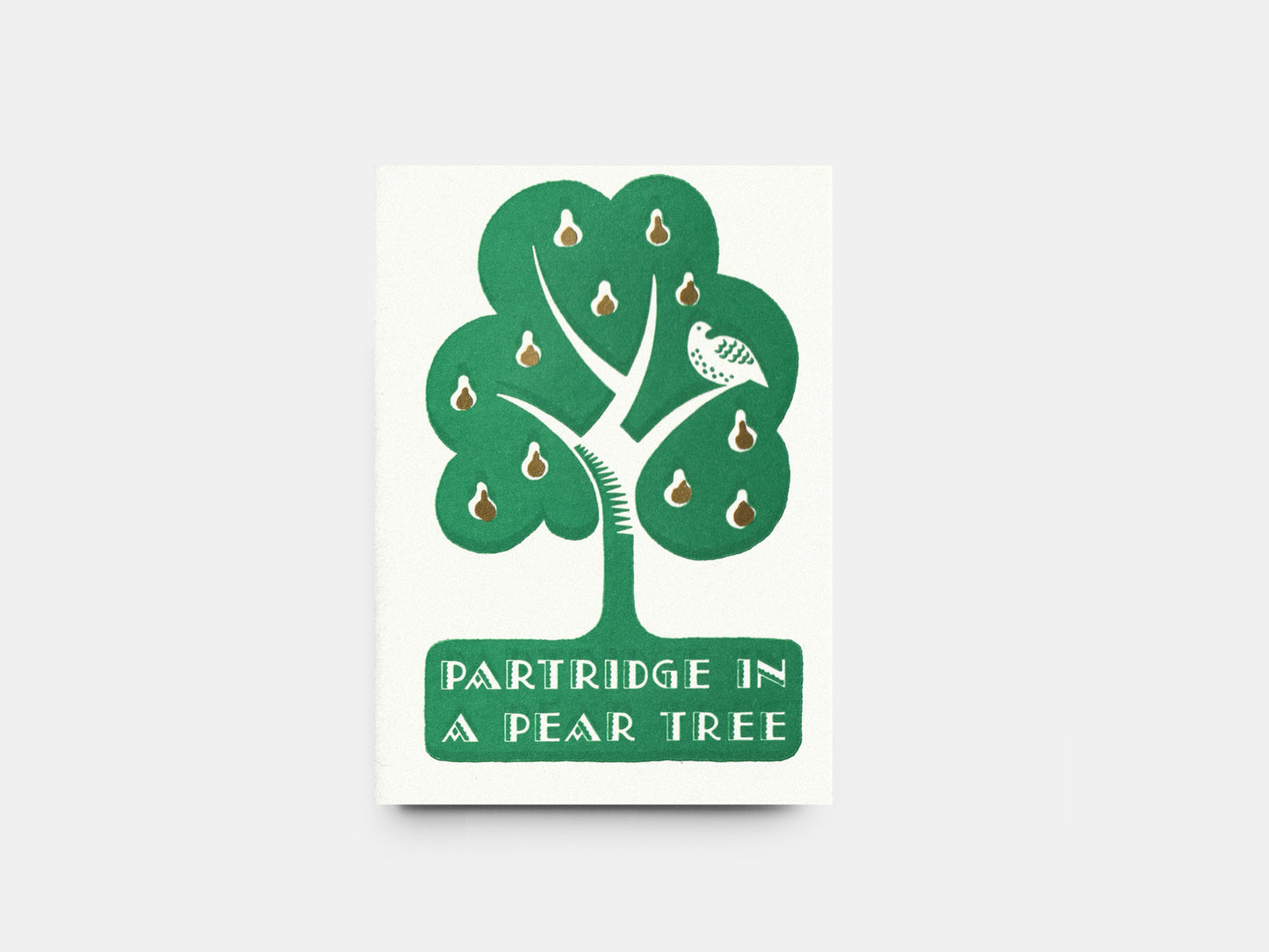 Letterpress Partridge Card