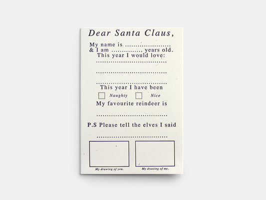 Dear Santa Letter Card