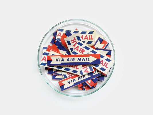 Airmail Labels x 5 (1970s)