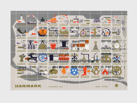 Denmark Stamp Sheet (1962)
