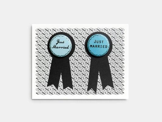 Just Married Badge Card