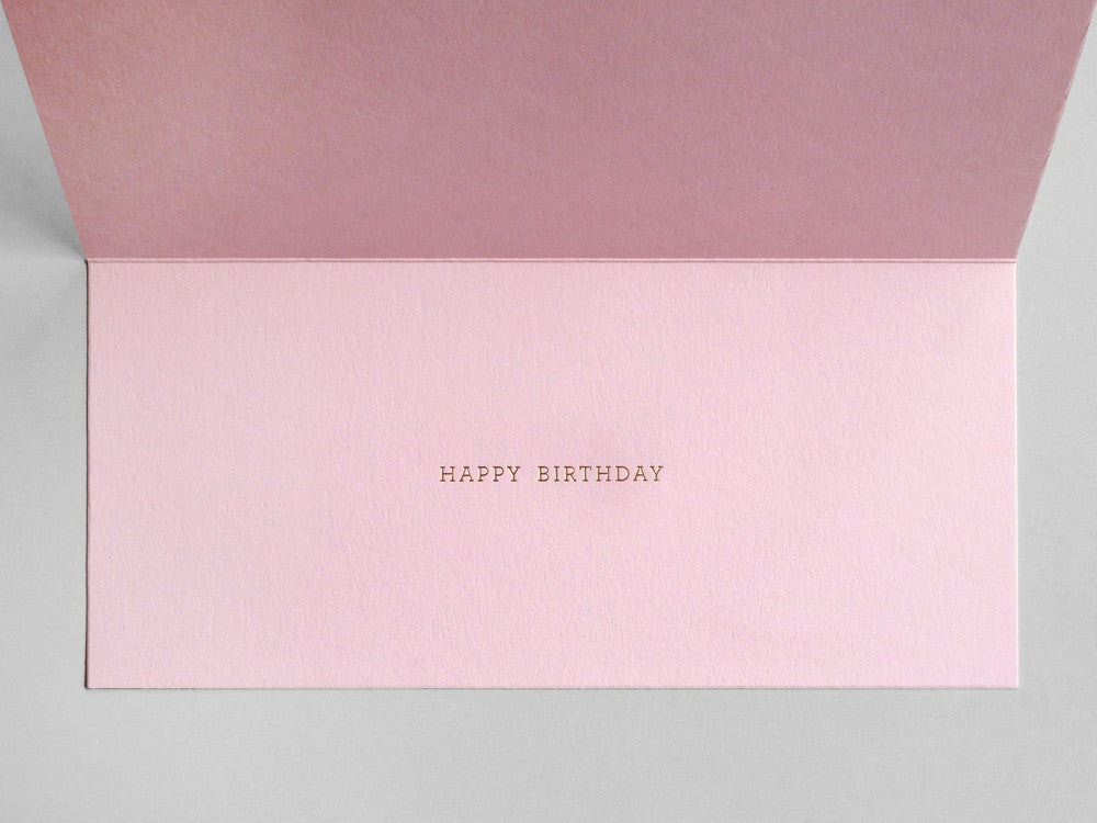 Pink Wafer Birthday Card